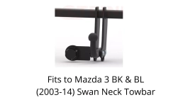 Swan Neck Tow Bar For Mazda 3 4/5D BK & BL  (excl. Version with sport bumper) (2003-14) M-018/1