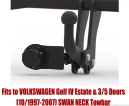 Swan Neck Tow Bar For VW Golf IV 3/5D (excl.4x4) (1997-2003) V-056