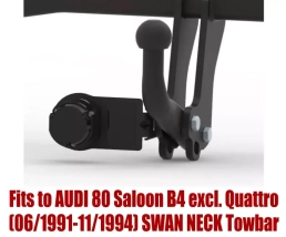 Swan Neck Tow Bar For AUDI 80 Saloon B4 (excl. Quattro) (1991-1994) A-052