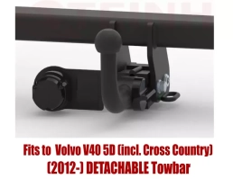Detachable Tow Bar For Volvo V40 5D (incl. Cross Country) (2012-19) V-281