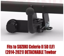 Detachable Tow Bar For SUZUKI Celerio II 5D (LF) (2014-2021) S-381