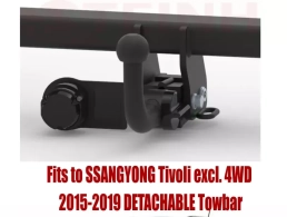Detachable Tow Bar For SSANGYONG Tivoli excl. 4WD (2015-2019) S-465