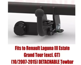 Detachable Tow Bar For RENAULT Laguna III Estate Grand Tour  (Kombi) (excl. GT) (2007-15) R-091