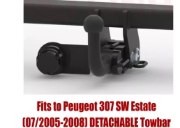 Detachable Tow Bar For PEUGEOT 307 SW Estate (2005-2008) P-065