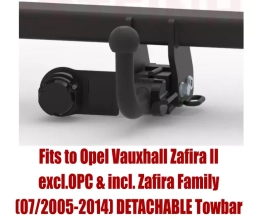 Detachable Tow Bar For VAUXHALL Zafira II excl.OPC (incl. Zafira Family) (2005-2014) O-233