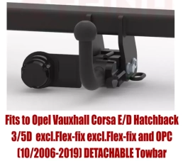 Detachable Tow Bar For VAUXHALL Corsa E/D 3/5D (2006-2019) O-129