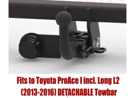 Detachable Tow Bar For TOYOTA ProAce I (incl. Long L2) (excl. version with height control suspension (2013-2016) F-149