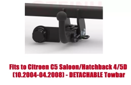 Detachable Tow Bar For Citroen C5 4/5D 2004-2008 C-036