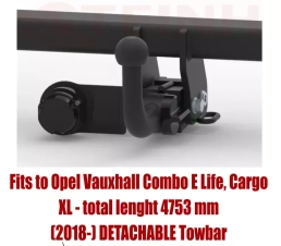 Detachable Tow Bar For VAUXHALL Combo E XL Life,Cargo 2018- C-060