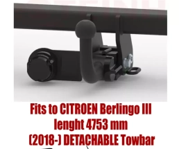 Detachable Tow Bar For CITROEN Berlingo III XL (2018-) C-060