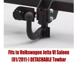 Detachable Swan Neck Tow Bar For Volkswagen Jetta VI Saloon (2011-) V-075