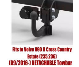Detachable Swan Neck Tow Bar For Volvo V90 II Cross Country (236) (2016-) V-319