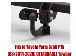 Detachable Swan Neck Tow Bar For TOYOTA Yaris 3/5D P15 (2014-2020) T-233