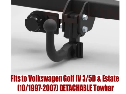 Detachable Swan Neck Tow Bar For VW Golf IV 3/5D (excl. 4x4) 1997-2003 V-060/1