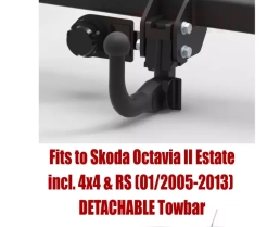 Detachable Swan Neck Tow Bar For SKODA Octavia II Estate (incl. 4x4) (incl. RS) 2005-2013 S-347/1