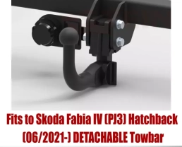 Detachable Swan Neck Tow Bar For SKODA Fabia IV (PJ3) 5D (2021-) S-306