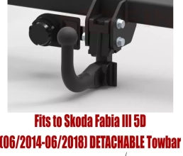 Detachable Swan Neck Tow Bar For SKODA Fabia III 5D (NJ3) (2014-2018) S-277