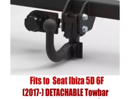 Detachable Swan Neck Tow Bar For SEAT Ibiza 5D 6F (2017-) V-159