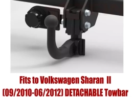 Detachable Swan Neck Tow Bar For Volkswagen Sharan II (2010-2012) V-138