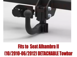 Detachable Swan Neck Tow Bar For SEAT Alhambra II (10/2010-06/2012) V-138