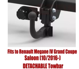 Detachable Swan Neck Tow Bar For RENAULT Megane IV Grand Coupe (4D) (2016-) R-133