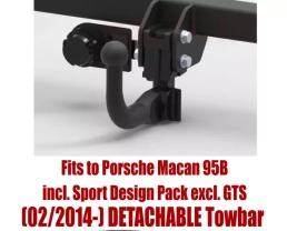 Detachable Swan Neck Tow Bar For PORSCHE Macan (95B) (incl. Sport Design Pack) (excl. GTS) (2014-) P-203