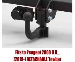 Detachable Swan Neck Tow Bar For PEUGEOT 2008 II U_ (2019-) P-073