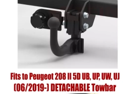 Detachable Swan Neck Tow Bar For PEUGEOT 208 II (2019-) O-164