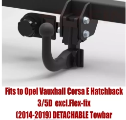 Detachable Swan Neck Tow Bar For VAUXHALL Corsa E 3/5D (2004-2019) O-130