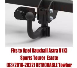 Detachable Swan Neck Tow Bar For VAUXHALL Astra V K Estate 2016-2022 O-102