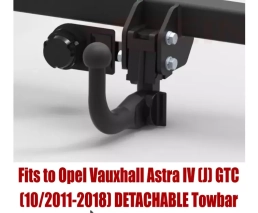 Detachable Swan Neck Tow Bar For VAUXHALL Astra IV J GTC (2011-2018) O-104