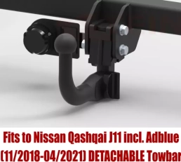 Detachable Swan Neck Tow Bar For NISSAN Qashqai J11 (2018-2021) N-112
