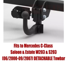 Detachable Swan Neck Tow Bar For MERCEDES C-Class W203/S203 (2000-07) M-114