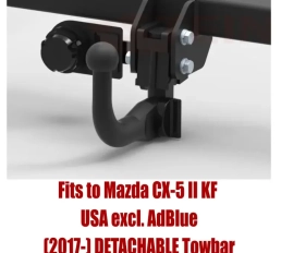 Detachable Swan Neck Tow Bar For MAZDA CX-5 II (KF) (excl. AdBlue) (2017-) M-057