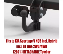 Detachable Swan Neck Tow Bar For KIA Sportage V NQ5 (2WD/4WD) (incl. Hybrid) (incl. GT Line) (2021-) K-099