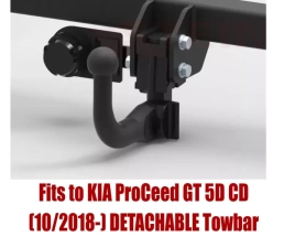 Detachable Swan Neck Tow Bar For KIA ProCeed GT 5D CD (2018-) K-088