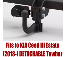 Detachable Swan Neck Tow Bar For KIA Ceed III Estate (2018-) K-086