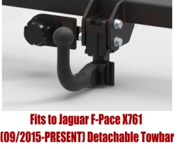 Detachable Swan Neck Tow Bar For Jaguar F-Pace X761 (2015 - PRESENT) J-015