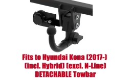 Detachable Swan Neck Tow Bar For Hyundai Kona (2Wd/4WD)(incl. Hybrid)(excl. N-Line/AdBlue) (2017-23) H-266