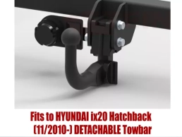 Detachable Swan Neck Tow Bar For Hyundai ix20 Hatchback (2010-19) H-244