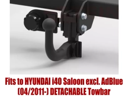 Detachable Swan Neck Tow Bar For Hyundai i40 Saloon (excl. AdBlue) (2011-19) H-252