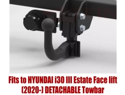 Detachable Swan Neck Tow Bar For Hyundai i30 III Estate (2020-) H-221