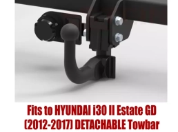 Detachable Swan Neck Tow Bar For HYUNDAI i30 Estate 2012-17 K-064