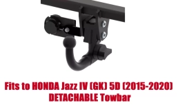 Detachable Swan Neck Tow Bar For HONDA Jazz (GK) 5D 2015-20 H-074