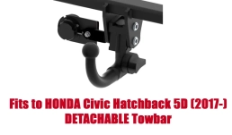 Detachable Swan Neck Tow Bar For HONDA Civic Hatchback 2017-21 H-045