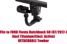 Detachable Swan Neck Tow Bar For FORD Fiesta Hatchback 5D (2017-) F-288