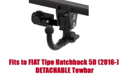 Detachable Swan Neck Tow Bar For FIAT Tipo Hatchback 2016- F-155