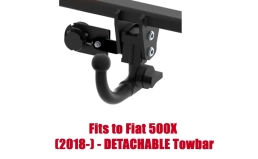 Detachable Swan Neck Tow Bar For Fiat 500X (2018-) J-074