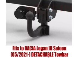 Detachable Swan Neck Tow Bar For DACIA Logan III Saloon (2021-) D-059