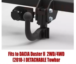Detachable Swan Neck Tow Bar For DACIA Duster II (2WD/4WD) (2018-24) D-017